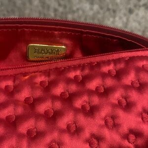 Bally Textured Red Cosmetic Bag